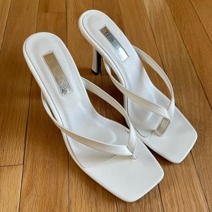 Billini white high heeled sandals size 8